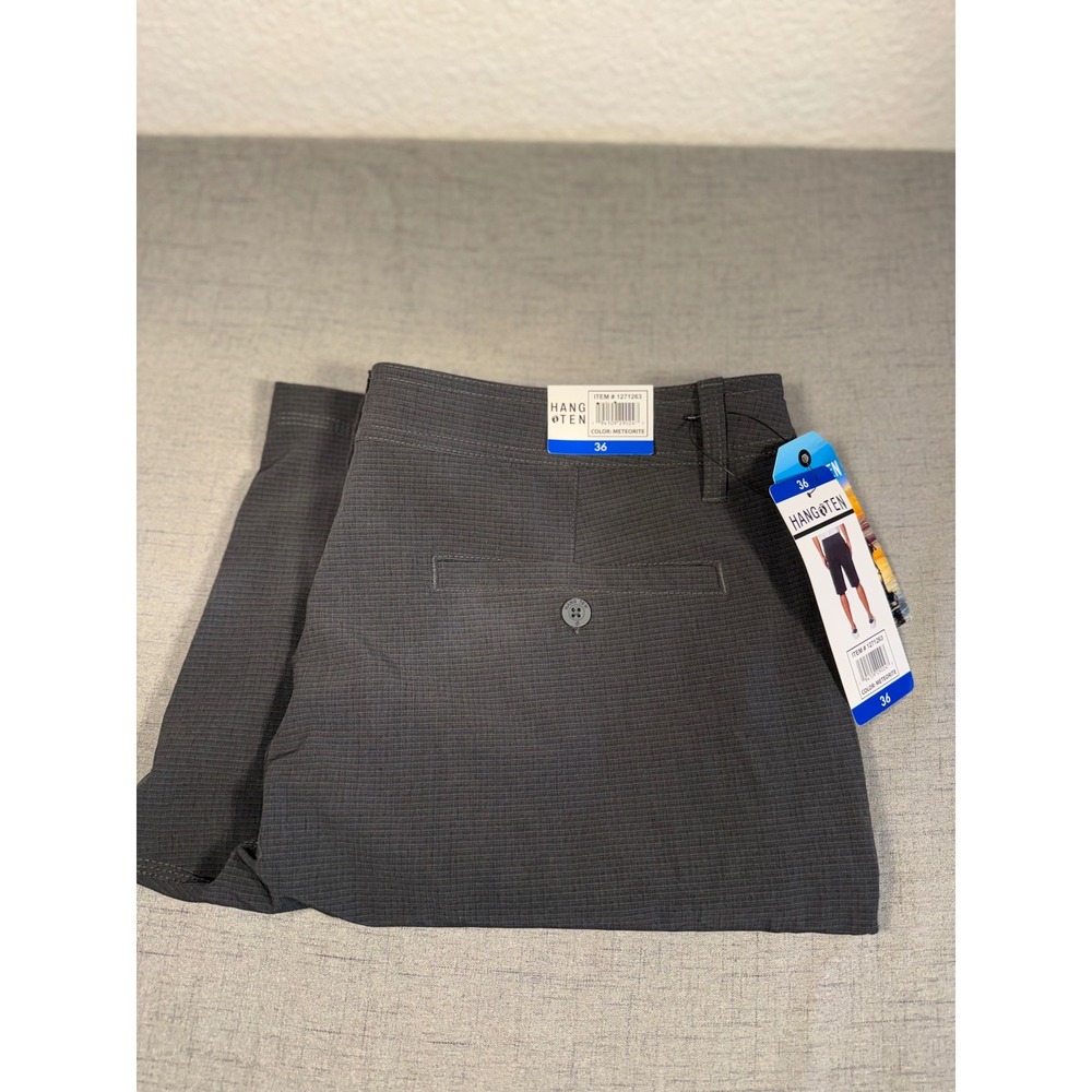 Hang Ten Men Hybrid Shorts 36 Meteorite Grey Quick Dry Stretch UPF 50+ NEW